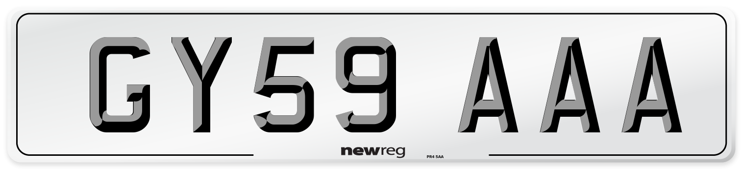 GY59 AAA Number Plate from New Reg